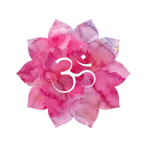 Most Powerful Mantra, Yoga Flowers, Yoga Artwork, Om Symbol Art, Powerful Mantras, Om Sign, Hindu Symbols, Om Art, Lotus Logo