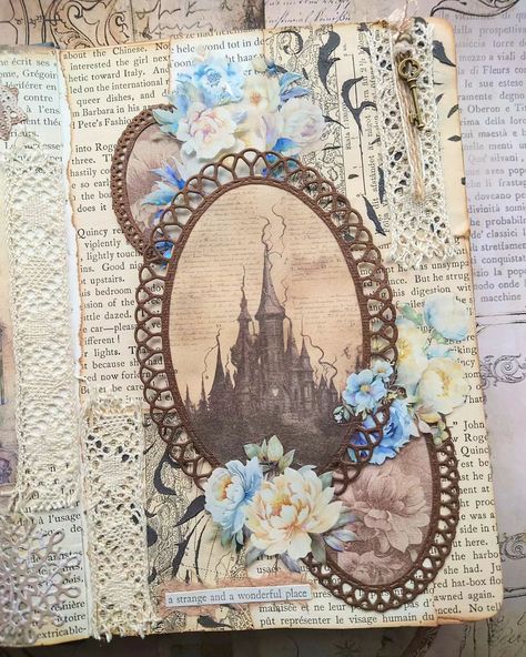 Fantasy Scrapbook, Scrapbook Lettering, Fantasy Journal, May Challenge, Mini Art Journal, Scrapbook Letters, Scrapbook Design Layout, Scrapbook Patterns, Travel Journal Scrapbook