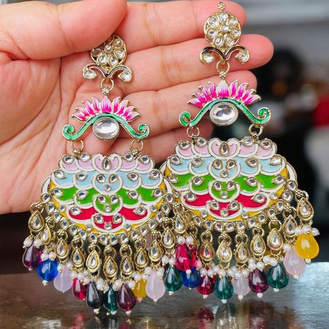 Our Top Multicoloured Beauties 😍 Follow @jewels_by_saanvi Free shipping above Rs 1000/- Free gift 🎁 on every order DM/Inbox for order : +91 84518 07990 #necklace #pearl #choker #jwellery #jwellary #jwellarylove #kundanearring #earrings #necklaces #trending #trendingreels #reels #reelitfeelit #reelkarofeelkaro #trendy #smallbusiness #smallbusinesssupport Kundan Earrings, Necklace Pearl, Pearl Choker, Free Gift, Free Gifts, Choker, Necklaces, Free Shipping, Gifts