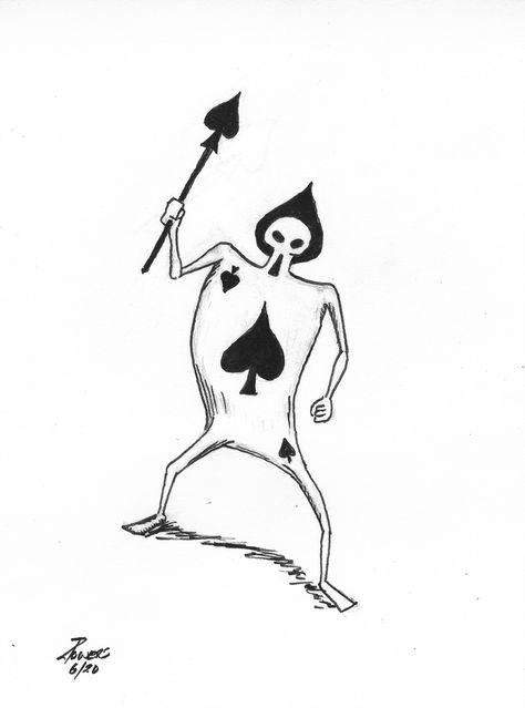 Playing Card Sketch, Spade Drawing, Hipster Tattoos, Ace Spade, Ink Art Drawing, Hipster Tattoo, Ace Card, Alice Wonderland, Pen Art Drawings