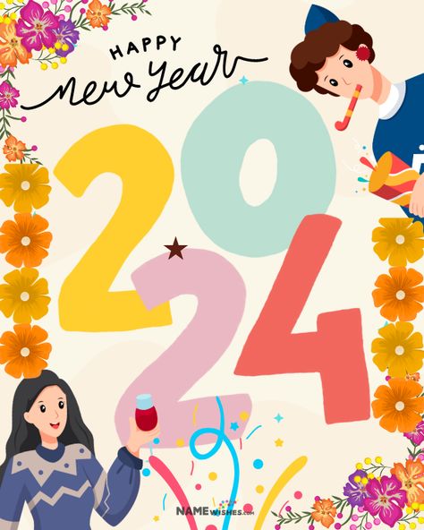 Happy New Year 2024 Wishes, Images & Videos - NameWishes Best New Year Status, New Year Status Video, New Year Whatsapp Status, Happy New Year Status, New Year Status, Happy New Year 2024, New Year Greetings, Wishes Images, Year 2024