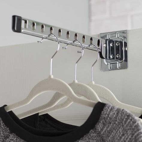 Ways to Organize Your Closet | POPSUGAR Home Hanging Closet Rod, Clothes Storage Systems, Closet Shelf Dividers, Hanging Closet Storage, Easy Bathroom Updates, Clever Closet, Door Folding, Hanging Shoe Organizer, Purse Storage