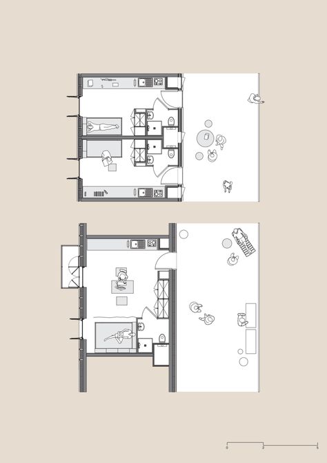 PPA architectures · OLYMPE DE GOUGES UNIVERSITY STUDENT HOUSING · Divisare University Accommodation, Studio Floor Plans, University Housing, Hostels Design, Co Housing, Student Apartment, Student Room, Hotel Plan, Vintage House Plans