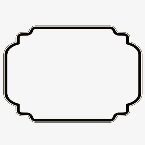 Label Png Design, Wave Stencil, Printable Label Templates, Black Borders, Clip Art Frames Borders, Project Life Scrapbook, Frames Png, Doodle Frame, Roller Design