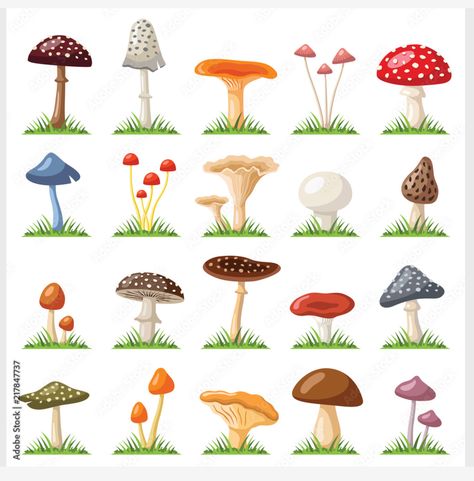 Mushroom Paint, Mushroom Pictures, Diy Pottery Painting, Mushroom Drawing, Pottery Painting Designs, Color Illustration, Mushroom Design, Pottery Crafts, Diy Pottery