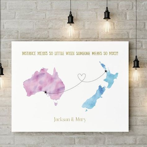 Long Distance Best Friend Gift Ideas Diy, Diy Gift For Long Distance Best Friend, Handmade Gift For Boyfriend Long Distance Cute Ideas, Long Distance Relationship Painting, Handmade Gifts For Long Distance Bf, Long Distance Map Gift, Bae Gift, Long Distance Best Friend, Distance Relationship Gifts