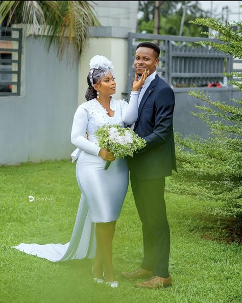 Court Wedding Dress Ideas, Simple Civil Wedding Dress Classy, Dry Lace Gown Styles Nigerian, Court Wedding Outfit The Bride, Civil Wedding Dresses Classy, Civil Wedding Dresses Courts, Civil Dress, Latest Wedding Gowns, South African Traditional Dresses