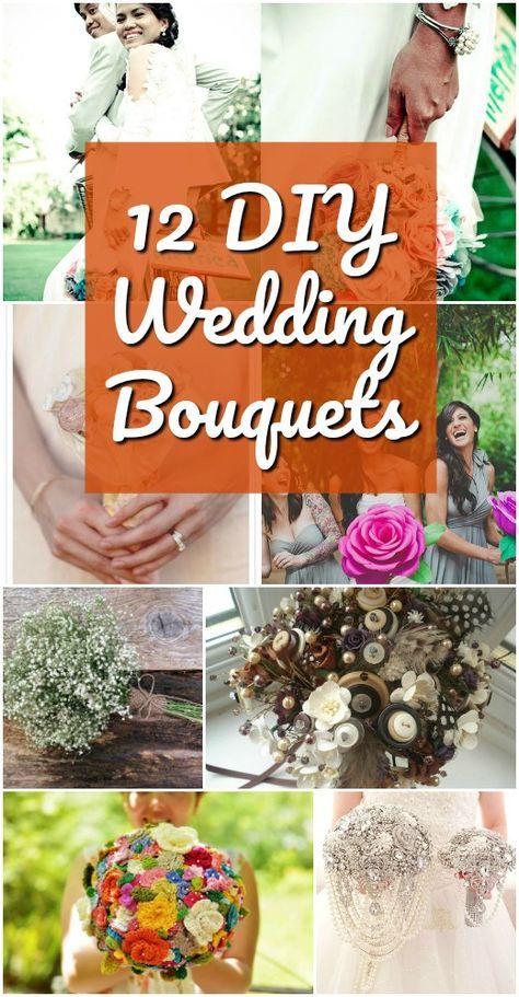 12 DIY Wedding Bouquets That Are As Unique As The Bride That Carries Them! Grab these beautiful wedding bouquet ideas now! #wedding #bouquet #diybouquet #diywedding #weddingday #diyncrafts Wedding Bouquets Bride Diy, Diy Bouquets For Weddings, Making A Wedding Bouquet, Minimalist Bouquet Wedding, Homemade Wedding Flowers, Bouquets Handmade, Diy Wedding Bouquets, Unique Bridal Bouquets, Wedding Bouquet Ideas