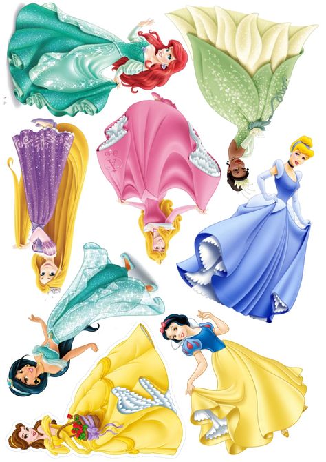 Princess Birthday Party Food, Princess Topper, Diy Cake Topper Printable, Princess Theme Cake, Balloon Decorations Diy Tutorials, Disney Princess Cake Topper, Disney Princess Birthday Cakes, Disney Princess Cupcakes, Princess Cake Topper