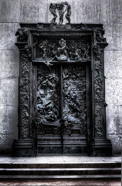 The Rodin Sculpture The Gates of Hell in Paris France. Unusual Doors, Antoine Bourdelle, Michael Angelo, Rodin Sculpture, Rodin Museum, Camille Claudel, Gates Of Hell, Auguste Rodin, Sculpture Ideas