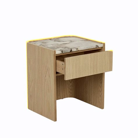 Beautifully crafted with clean lines and a pleasing, curved shape, the Elsie bedside table is a wonderful combination of sleek veneer and marble. It also offers a large drawer and ample surface space for modern living. Designed by Globewest Product details: Dimensions: 450W x 380D x 500mm H Materials: Ash veneer, Marble Colour: Natural Ash, Matt Ocean Marble Warranty: One year on workmanship and materials Assembly: No assembly required Delivery: Allow up to two weeks if in stock Marble Table Japandi, Bedside Table Japandi, Bedside Table Marble, Japandi Night Table, Night Table Design, Night Tables, Marble Bedside Table, Bedside Tabel, Marble Nightstand