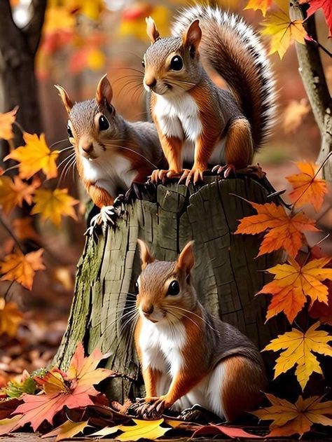 Squirrel Photography, Funny Squirrel Pictures, Smiling Animals, Squirrel Pictures, Autumn Animals, Squirrel Art, Squirrel Funny, Fall Images, Autumn Scenes