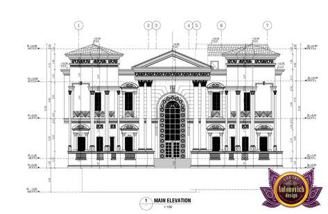 Royal Villa Floor Plan - luxury interior design company in California Classic House Floor Plan, Royal Palace Floor Plans, Villa Elevation Drawing, Classic Villa Floor Plan, Neoclassical Architecture Villa, Palace Elevation Design, Villa Floor Plan, Royal Villa, Villa Plan