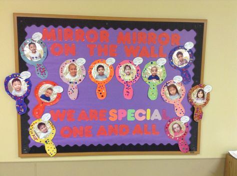 I am special because.. Bulletin Board All About Me Display Board Nursery, Preschool All About Me Bulletin Board, Kindergarten Art Bulletin Board Ideas, All About Me Preschool Theme Bulletin Board, All About Me Bulletin Board Toddlers, I Am Special Crafts Preschool, Belongingness Bulletin Board, All About Me Board Preschool, Wonderful Me Bulletin Board