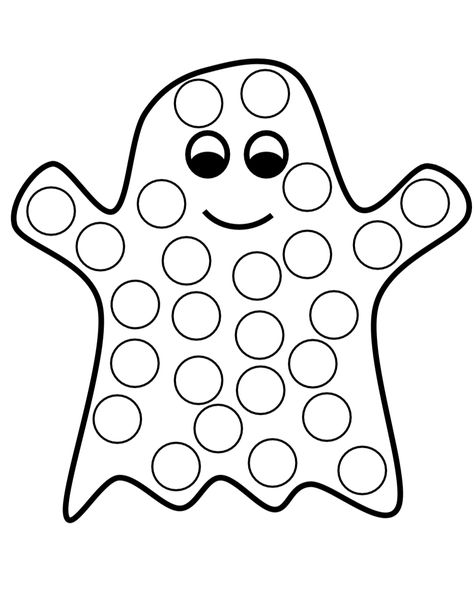 Halloween Dot Art, Sun Template, Toddler Math, Babysitting Activities, Fun Halloween Party Games, Dot Marker Activities, Coloring Letters, Thema Halloween, Image Halloween