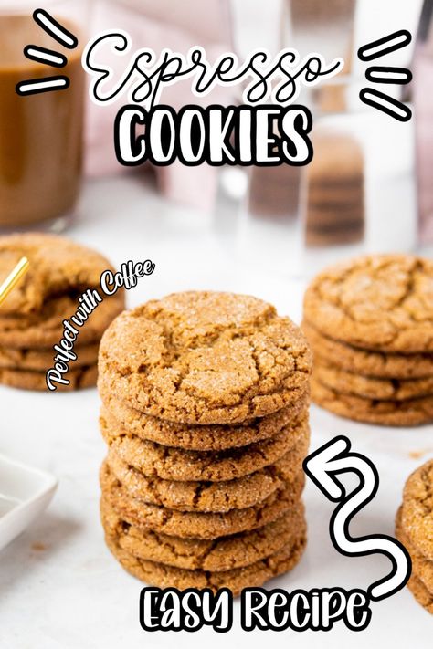 Cookies For Coffee Shop, Cappuccino Cookies, Coffee Flavored Cookies, Coffee Cookies Recipe, Cappuccino Cookie, 30 Cookies, Espresso Cookies, No Bake Sugar Cookies, Coconut Dessert