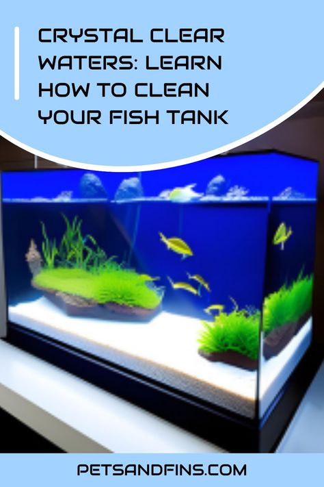 Crystal Clear Waters: Learn How to Clean Your Fish Tank https://petsandfins.com/how-to-clean-your-fish-tank Clean Fish Tank, Self Cleaning Fish Tank, Glofish Tank, 10 Gallon Fish Tank, Large Fish Tanks, Plastic Fish Tank, Aquatic Pets, Fish Tank Cleaning, Cleaning Fish