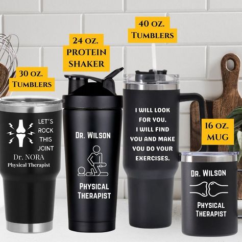 Funny Physical Therapist Gift, Doctor of Physical Therapy Coffee Mug Physical Therapist Grad, DPT PT Gift Protein Shaker 40oz Steel Tumbler #physio #physiotherapists #physiotherapy Engraving Tumblers, Stanley Mug, Physical Therapist Gifts, Doctor Of Physical Therapy, Protein Shaker, Therapist Gifts, I Love You Baby, Custom Cup, Physical Therapist