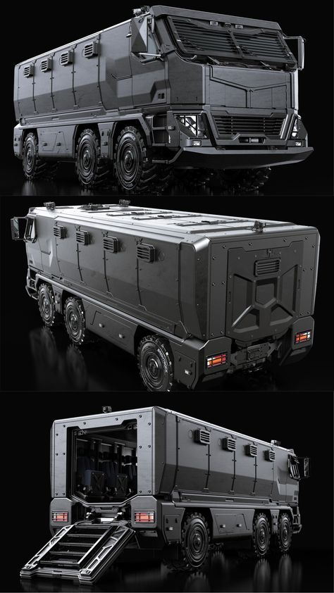 Sci Fi Armored Vehicle, Futuristic Armored Car, High Tech Vehicles, Cyberpunk Vehicle Concept Art, Military Vehicles Concept Art, Dystopian Vehicles, Sci Fi Vehicle Concept Art, Cyberpunk Truck, Futuristic Military Vehicles