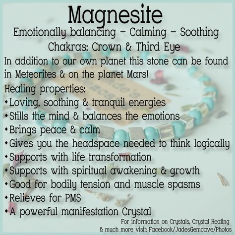 Magnesite #magnesite #turquoise #healingcrystals Crystal Seashells, Crystals For Manifestation, Rutilated Quartz Crystal, About Crystals, Earth Gift, Crystals Healing Properties, Spiritual Crystals, Gemstone Meanings, Crystal Therapy