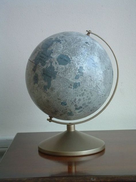 Moon globe 1960s by Repogle Moon Globe, Old Globe, World Globes, Map Globe, Cabinet Of Curiosities, Map Art, Astronomy, Starry Night, The Globe