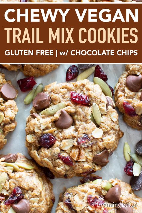 Icecream Ideas, Trail Mix Cookies, Healthy Trail Mix, Cookies With Chocolate Chips, Trail Mix Recipes, Cookies With Chocolate, Snacks Healthy, Cookies Vegan, Clean Eating Dinner