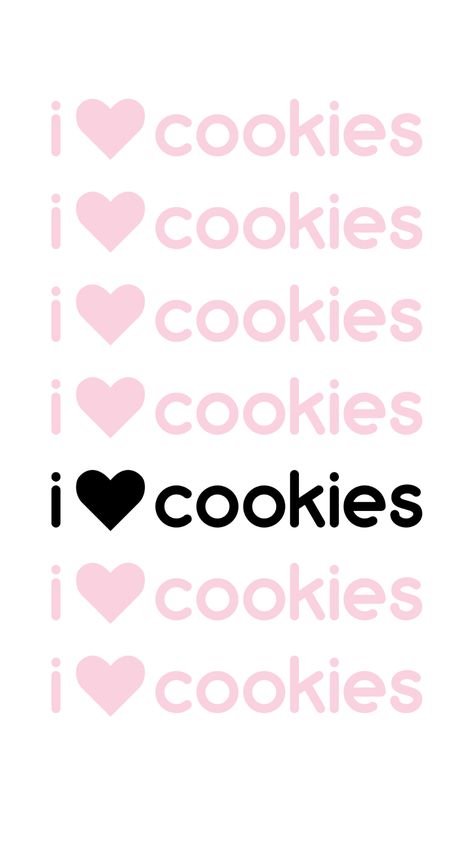 Cute phone wallpaper - I LOVE cookies #crumblcookies #thinkpink #mobilewallpaper Cookie Background Aesthetic, Cookie Poster Ideas, Cookies Logo Design Ideas, Cookies Brand Wallpaper, Cookies Wallpaper Iphone, Wallpaper Cookies Backgrounds, Cookies Poster Design, Cookies Wallpaper, Cookie Background