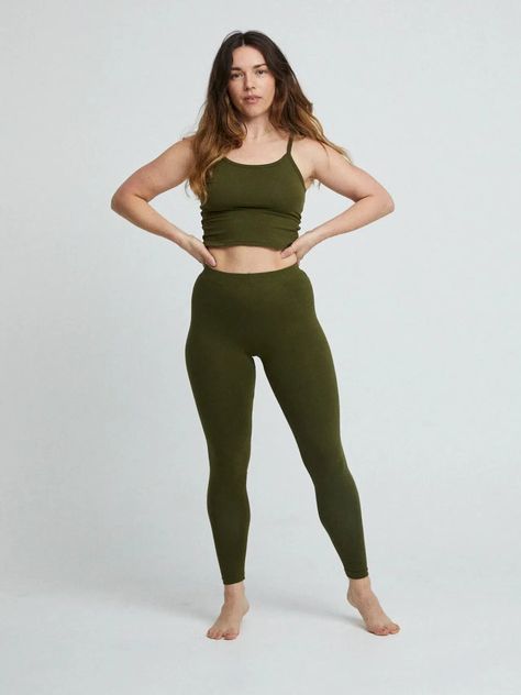 7 Organic Cotton Leggings And Yoga Pants For Everyday Wear - The Good Trade Clothing Basics, Organic Cotton Leggings, Cotton Leggings, Basic Outfits, Body Measurements, Yoga Pants, The Good, Full Length, Everyday Wear