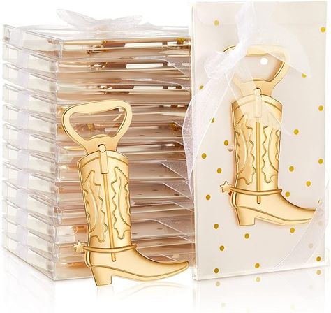 Amazon.com: 36 Pieces Cowboy Boot Bottle Openers Baby Shower Bottle Opener Favors for Guest Bridal Shower Party Bottle Opener Gifts for Baby Shower Wedding Birthday Party Favor Decoration Supplies (Gold): Home & Kitchen Boots And Brunch, Love Bridal Shower Theme, Boot Bottle Opener, Boots And Bubbly, Country Birthday Party, Barnyard Theme, Crown Baby Shower, Bottle Opener Favors, Gifts For Baby Shower