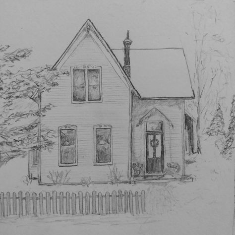 Christmas Graphite Drawing, Christmas Sketches Pencil Easy, Christmas Village Drawing Winter Scenes, Pencil Drawings Christmas, Christmas Drawing Ideas Pencil Easy, Christmas Sketch Ideas Creative, Christmas Sketch Ideas Simple, Winter Drawing Ideas Easy, Snowy Drawing