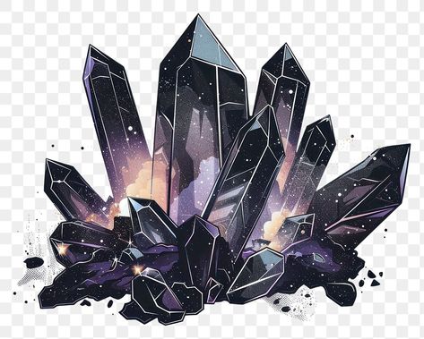 Crystals Illustration, Crystal Illustration, Aesthetic Png, Crystal Aesthetic, Impressionism Art, Crystal Accessories, Clear Quartz Crystal, Free Png, Transparent Png