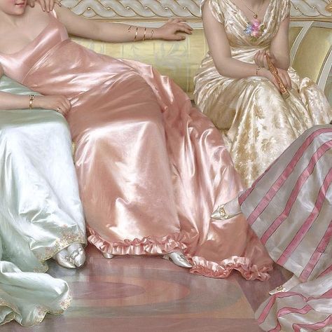 Katie Merchant on Instagram: “‘The Evening’ (detail) by Vittorio Reggianini 🍬👅🤯” Vittorio Reggianini, Dress Art, Trening Fitness, Princess Aesthetic, Classical Art, 가을 패션, Beautiful Architecture, Marie Antoinette, Historical Fashion