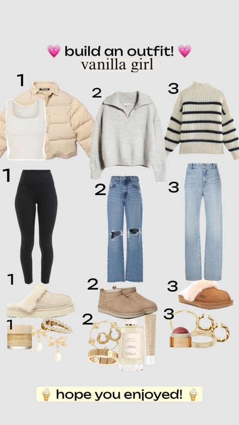 build an outfit: vanilla girl 🍦 Build An Outfit, Vanilla Girl, Back To School, Vanilla