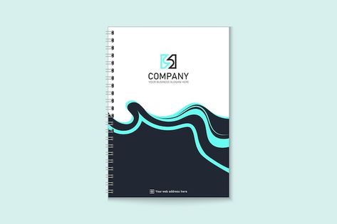 Notebook cover design for corporate your... | Premium Vector #Freepik #vector #spiral-book #spiral-mockup #spiral-notebook #note-book Corporate Notebook Cover Design, Corporate Notebooks, Business Slogans, Notebook Cover Design, Logo Psd, Technology Icon, Note Book, Card Banner, Presentation Template Free