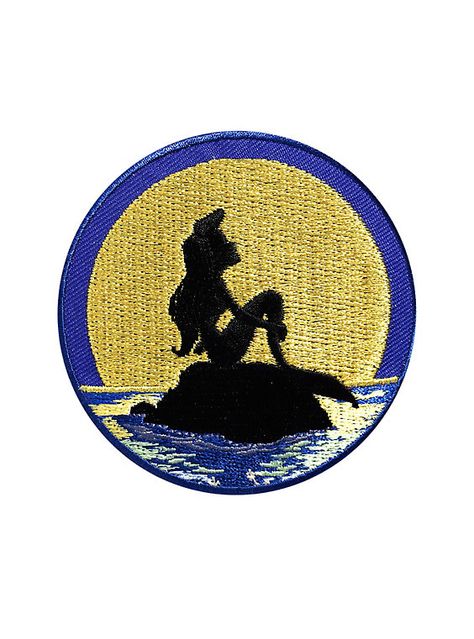 Senior Jackets, The Little Mermaid Ariel, Moon Silhouette, Disney The Little Mermaid, Patch Jacket, Disney Patches, Little Mermaid Ariel, Silhouette Images, Cute Patches