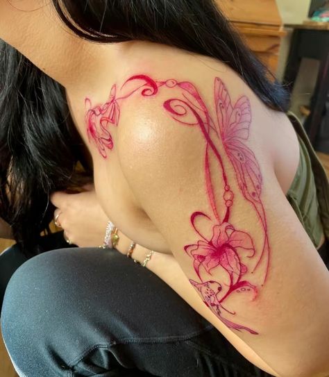 Asian Themed Tattoos, Cute Pink Tattoos, Majestic Tattoos, Pet Portrait Tattoos, Portrait Tattoos, Pretty Hand Tattoos, Different Artists, Tattoos For Black Skin, Pretty Tattoos For Women