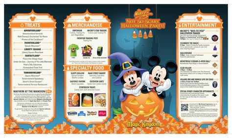 2014 Mickey's Not So Scary Halloween Party Map #MNSSHP #DisneyWorld Disney World Halloween, Mickey Halloween Party, Not So Scary Halloween Party, Disney Enchanted, Not So Scary Halloween, Disney World Vacation Planning, Halloween Parade, Mickey Halloween, Scary Halloween Party