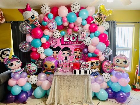 lol suprise party balloon garland Lol Doll Balloon Garland, Lol Surprise Party, Lol Party, Party Balloon Garland, Lol Suprise, Lol Doll, Doll Party, Toddler Birthday, Surprise Party