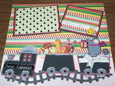 Homemade Christmas Card, Polar Express Party, Christmas Scrapbook Pages, Paper Border, Christmas Scrapbook Layouts, The Polar Express, Scrapbook Boys, Cricut Baby, Christmas Layouts