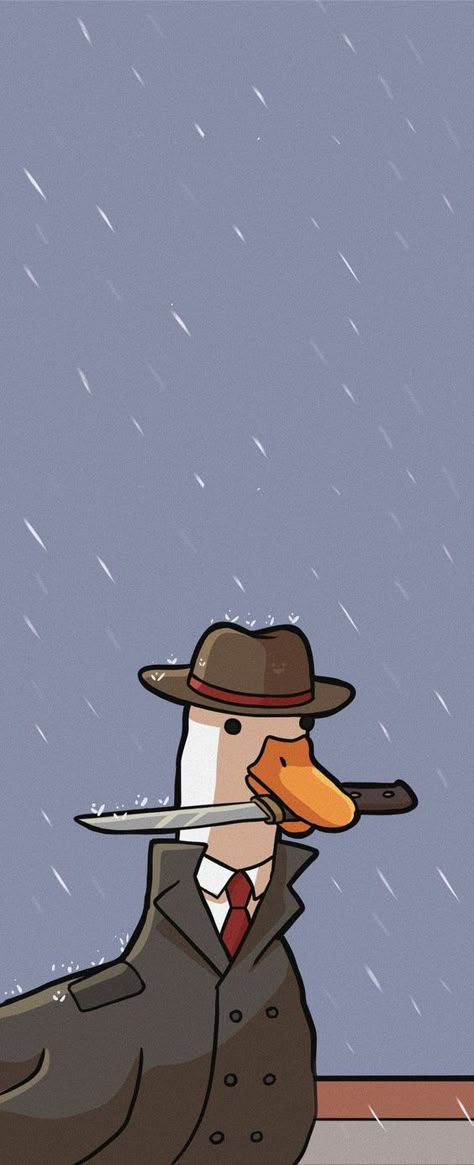 Funny Cartoon Wallpapers, Duck With Knife, Wallpaper Meme, Duck Meme, Duck Wallpaper, Funny Lockscreen, Cute Small Animals, High Mountain, My Demon