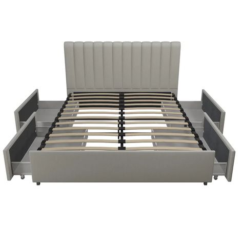 Royal Bedroom Design, Bed With Storage Drawers, Upholstered Bed With Storage, Modern Upholstered Beds, Upholstered Storage Bed, Closet Bed, High Beds, Queen Upholstered Bed, Bed King