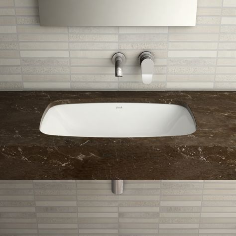 Under Counter Basin, Vitra Bathrooms, Bathroom Cupboard, Counter Basin, Wall Mounted Taps, Basin Design, Fire Clay, Countertop Basin, Bathroom Units