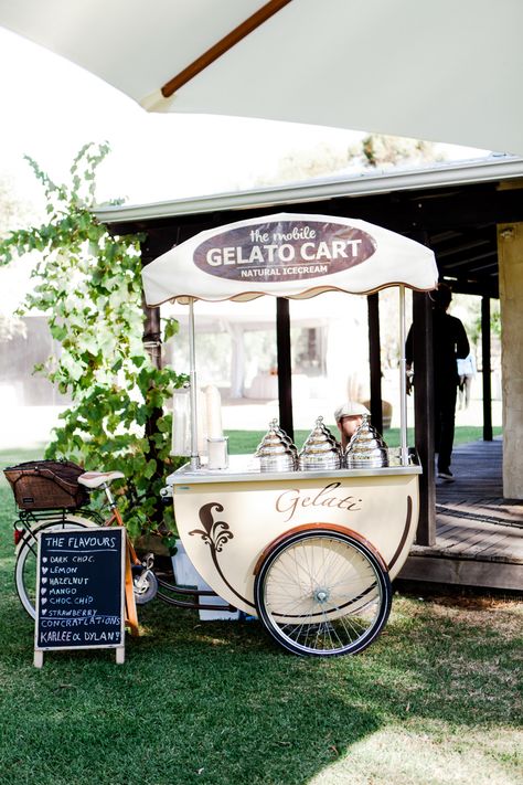 Gelato Cart, Rustic Italian Wedding, Italian Inspired Wedding, Italian Theme, Ice Cream Cart, Reception Food, Wedding Reception Food, Rustic Italian, Tuscan Wedding