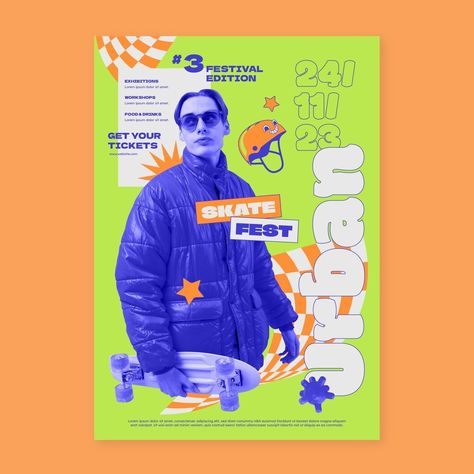 Free Vector | Maximalism poster template design Maximalism Graphic Design, Maximalism Design, Poster Template Design, Maximalism, Poster Template, Creative Studio, Graphic Resources, Template Design, Poster Design