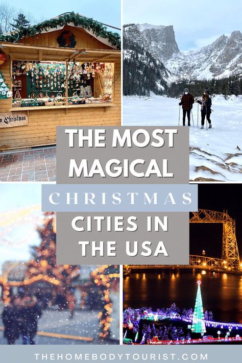 Hallmark Christmas Towns To Visit, Christmas Towns, Christmas Getaways, Sleigh Rides, Christmas Destinations, Romantic Weekend Getaways, Hallmark Movie, Us Travel Destinations, Christmas Town