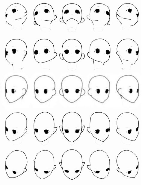 Anime Guidelines, Face Guidelines Drawing, Face Guidelines, Guidelines Drawing, Anime Outline, Simple Drawings, Art Resources, Body Features, Chibi Characters