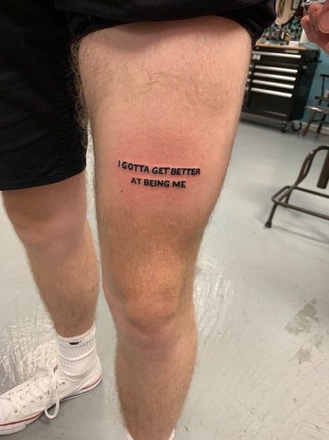 Brockhampton Tattoo, Simple Leg Tattoos, Tatuagem Masculina Pequena, Chic Tattoo, Leg Tattoo Men, Cool Small Tattoos, Knee Tattoo, Modern Tattoos, Small Tattoos For Guys