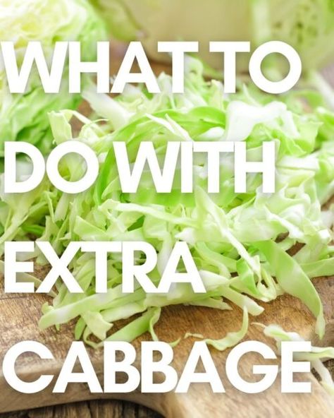 What To Do With Extra Cabbage, What To Make With A Head Of Cabbage, Ideas For Cabbage, Half Cabbage Recipe, What To Do With Shredded Cabbage, Cabbage Recipe Freezer, What Can You Make With Cabbage, Preserving Cabbage Recipes, Ideas For Cabbage Recipes For