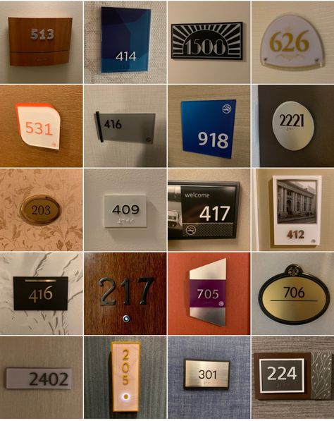 Room Numbers Hotel, Hotel Room Number Signage Door Signs, Hotel Room Signage Design, Hotel Room Number Design, Hotel Room Number Signage, Room Number Design, Room Number Signage, Hotel Room Number, Number Plate Design