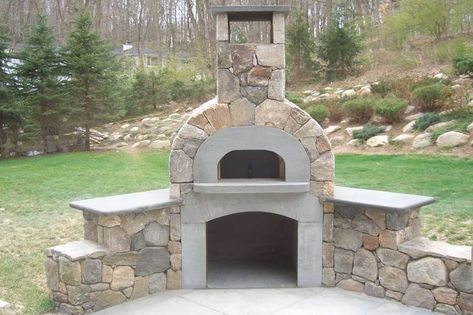 Outdoor Stone Fireplaces With Pizza Oven, Pizza Oven Fireplace Combo, Backyard Enhancements, Outdoor Fireplace With Pizza Oven, Outdoor Chimney, Backyard Fireplaces, Pizza Oven Fireplace, Brick Pizza Oven Outdoor, Outdoor Fireplace Pizza Oven